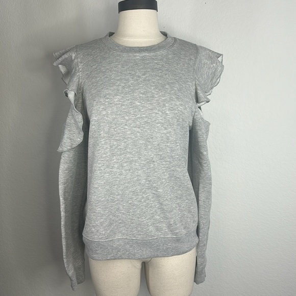 Rebecca Minkoff Gracie Ruffled Cold-Shoulder Sweatshirt size M Nwot - Picture 6 of 10